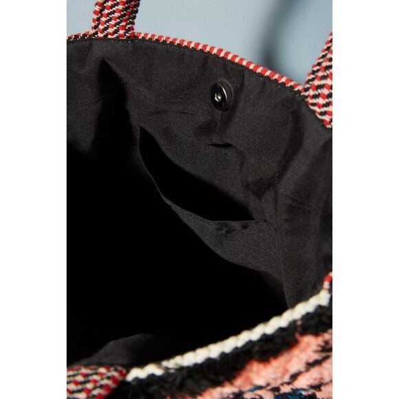 Anthropologie Soukie Modern Market Tote Bag Boho Woven Moroccan NEW - Picture 3 of 4